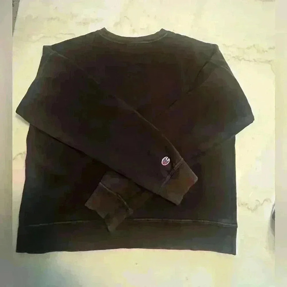 champion-women’s-power blend-vintage-wash-crew neck-solar-wash-black size M - Picture 3 of 4